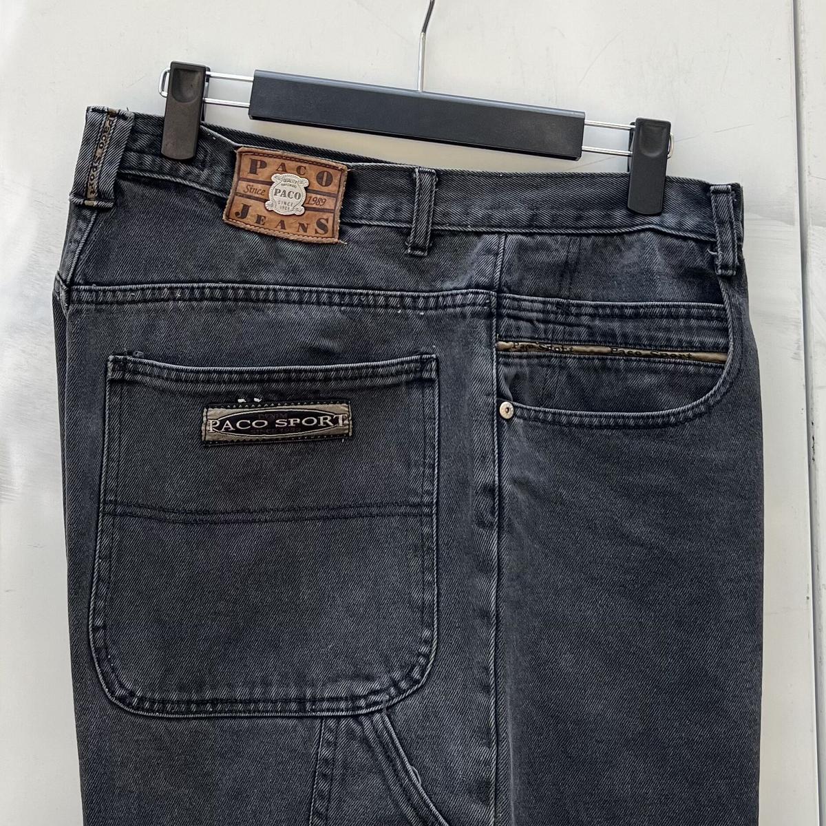PACO SPORT/パコスポーツ ブラックデニムペインターショーツ 90年代 (USED)
