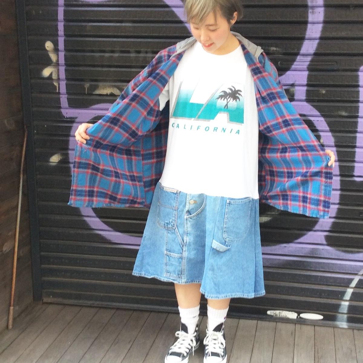 Remake リメイク Tシャツワンピース Remake Chameleon Wear
