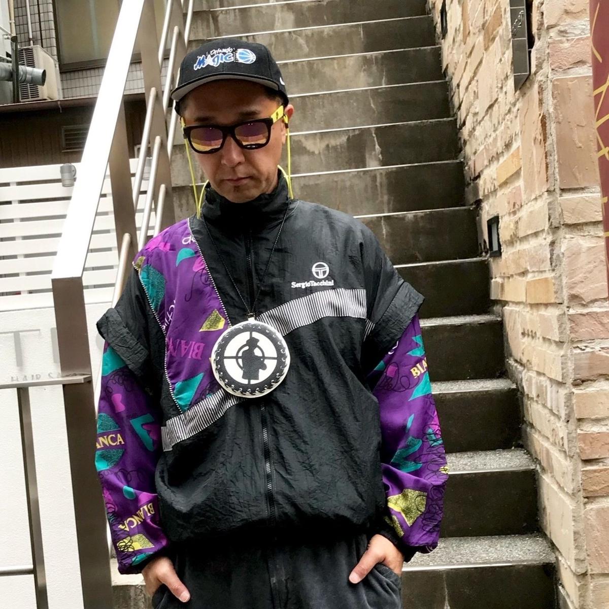 イタリア製】90s セルジオタッキーニ 刺繍ロゴ ナイロンジャケット