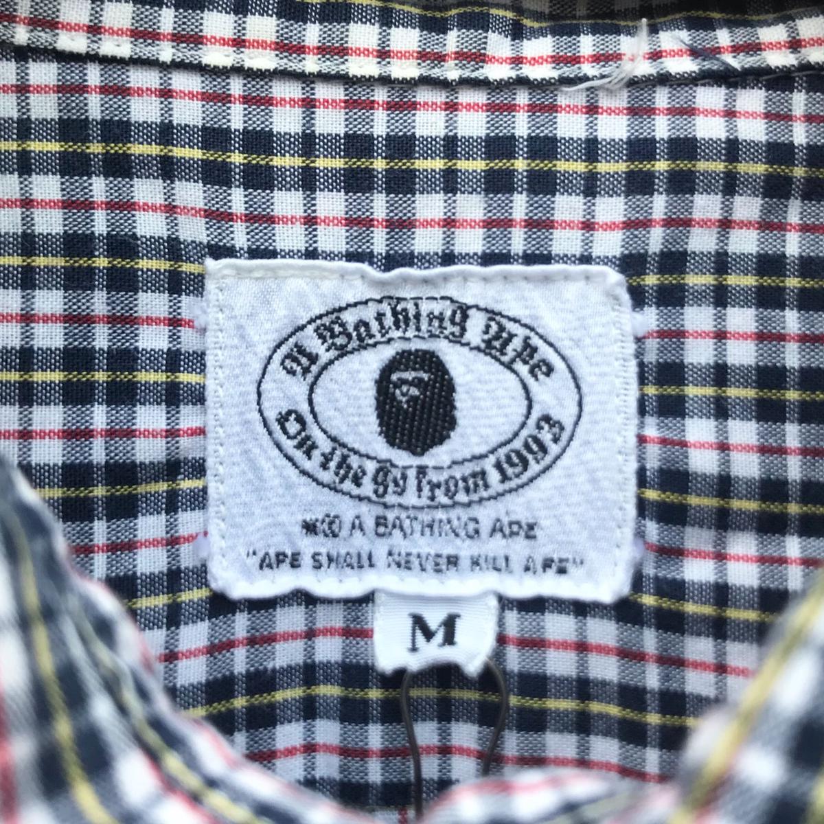 フラワーオブライフ 90's A BATHING APE エイプ チェックシャツ | www