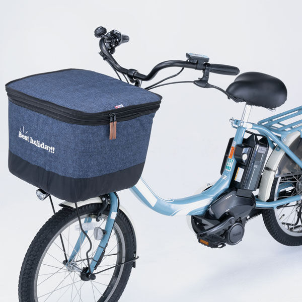自転車 前カゴカバー 2段式 デニム柄 おしゃれ かわいい 電動アシスト 防水 川住製作所 K 自転車 前カゴカバー 2段式 デニム柄 おしゃれ かわいい 電動アシスト 防水 川住製作所 K