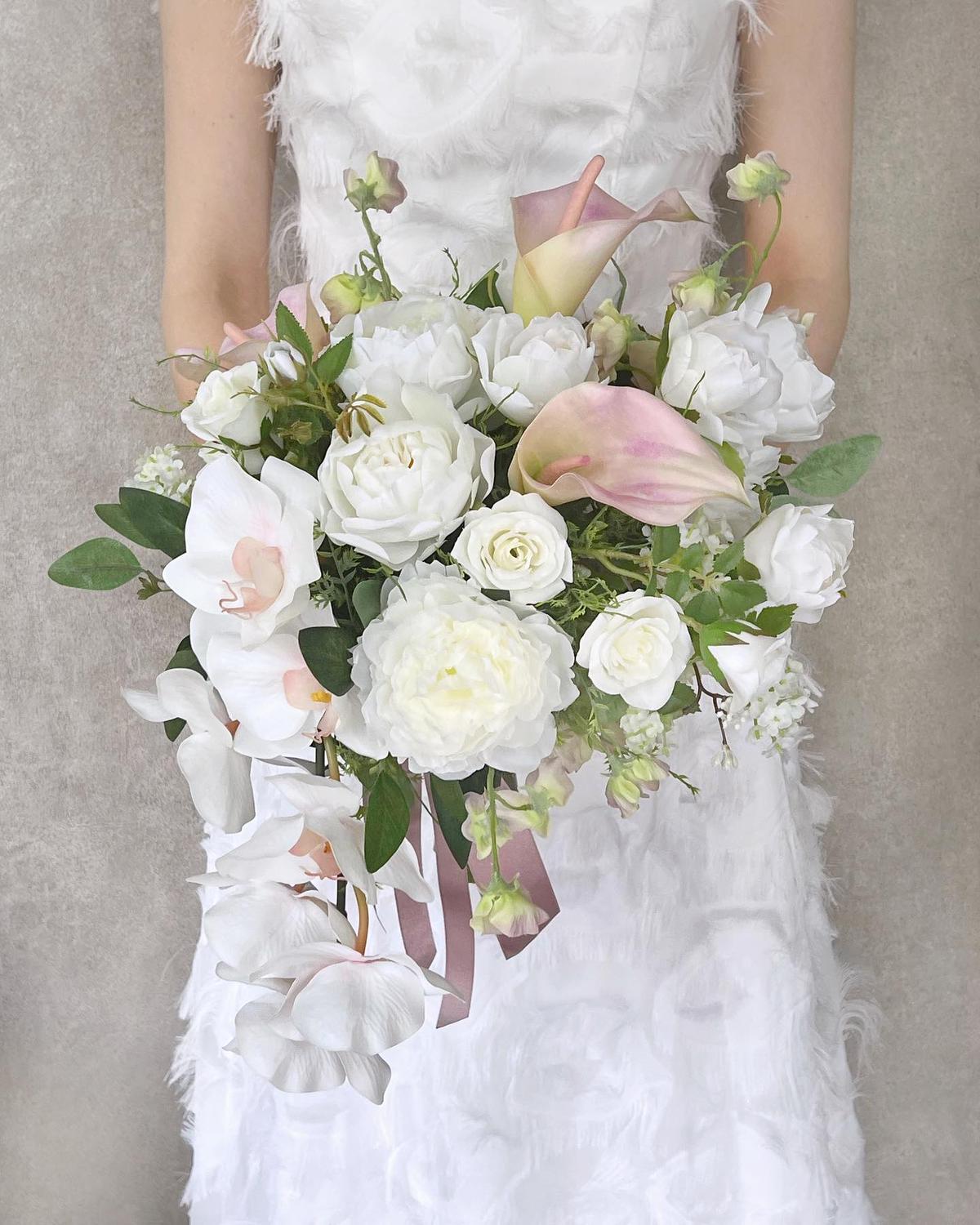 グラン(大きい、ボリュームのある)ブーケ、ブートニア オーダーメイド