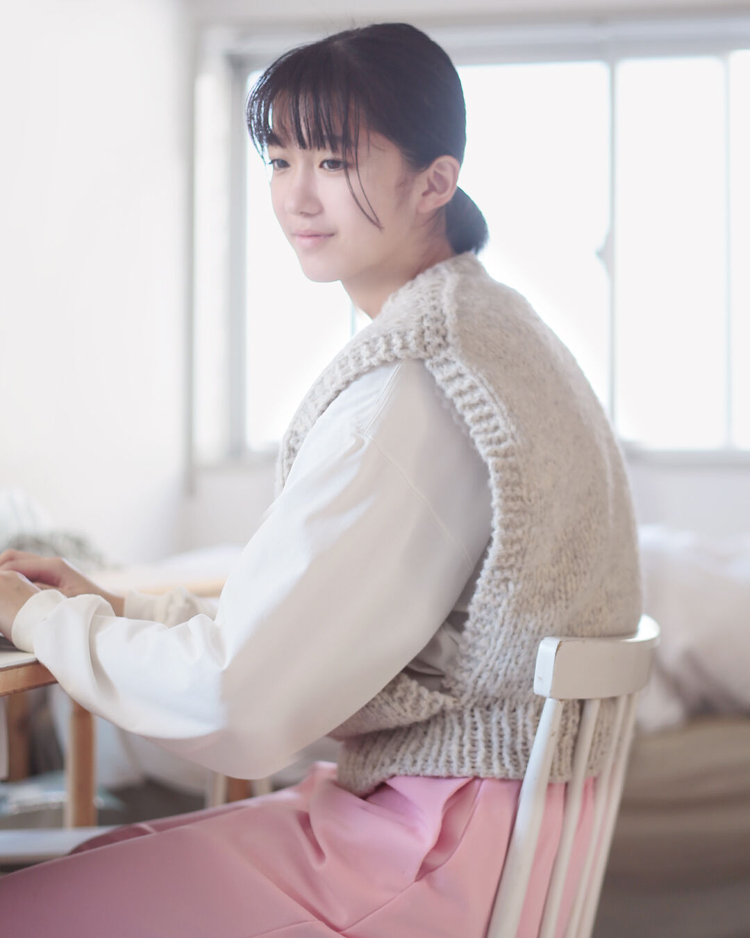 chocoshoe 野口智子 ワイドでショートなベストのキット