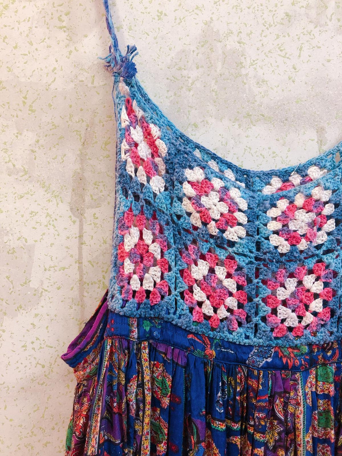 Crochet インド綿ワンピース 古着と雑貨パンダ