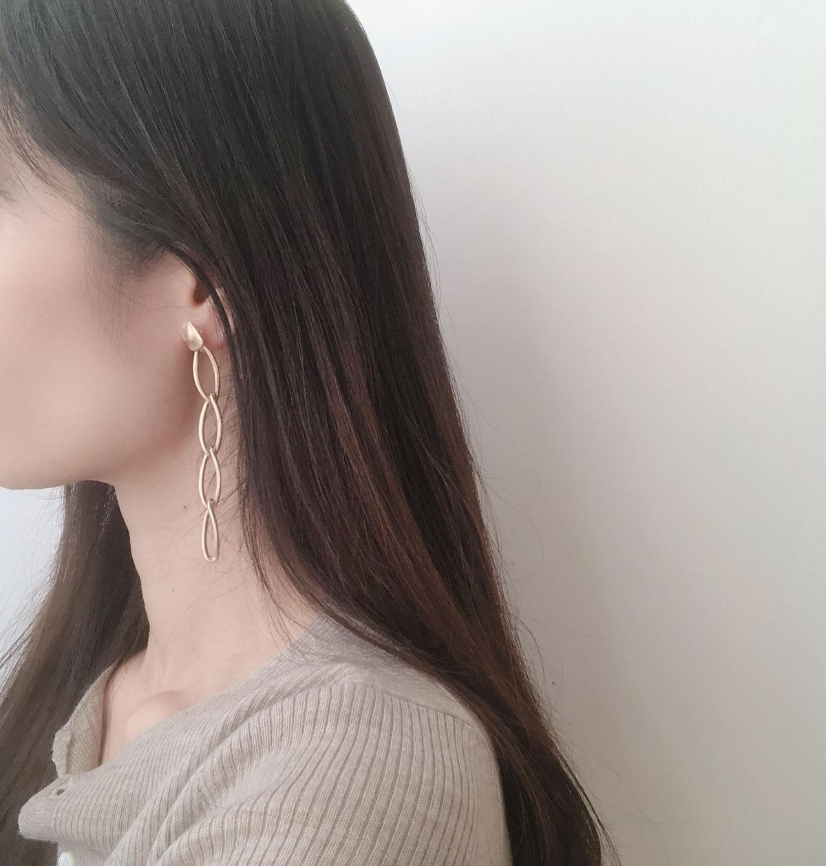 Matte Long Chain Earring Chou Chou Fil