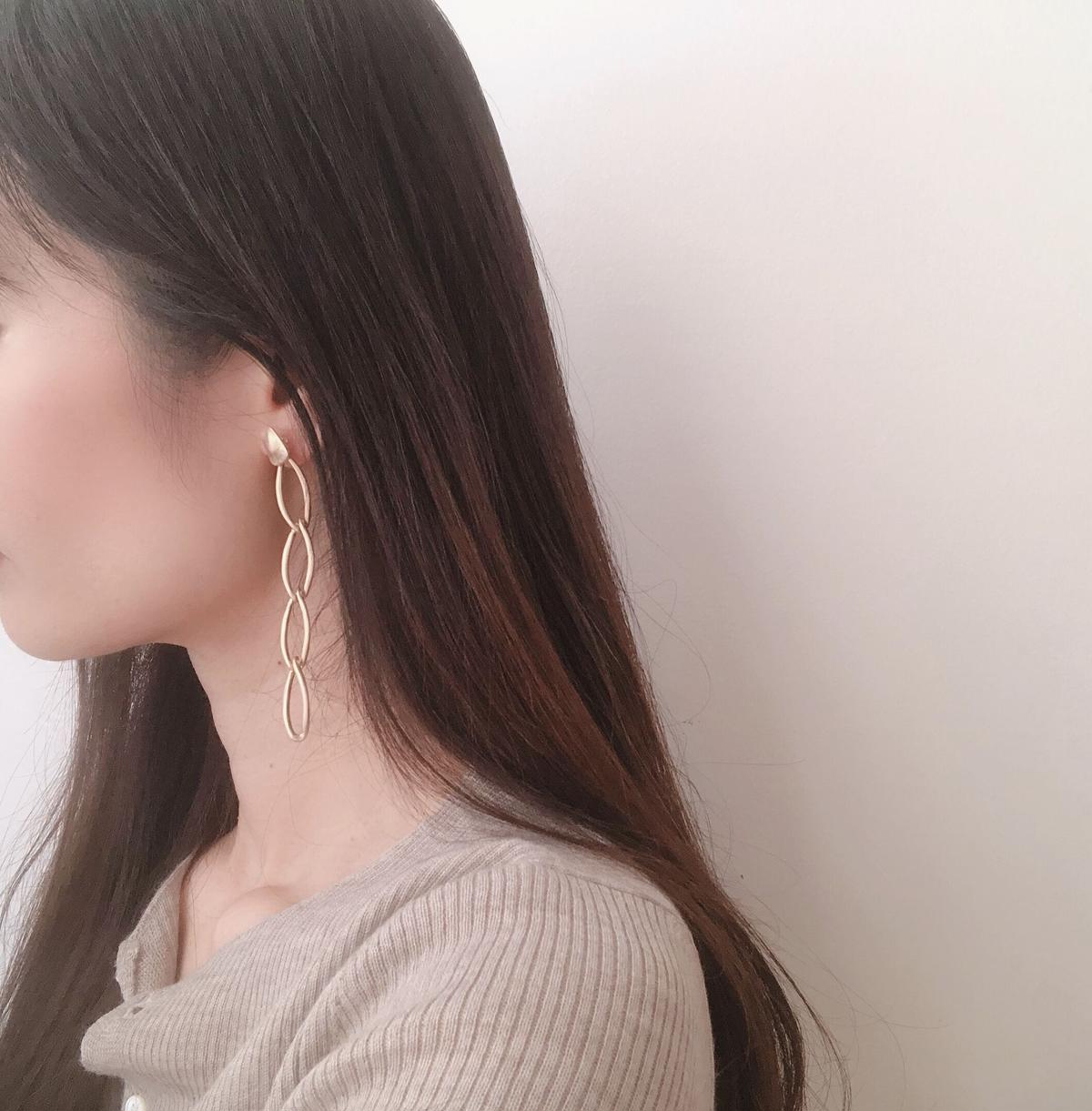 Matte Long Chain Earring Chou Chou Fil