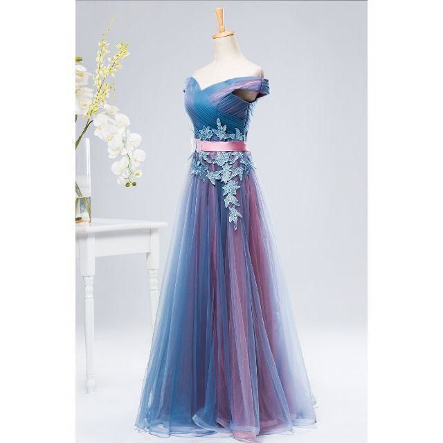 お洒落 結婚式 パーティー 刺繍 花柄 スプライシング ドレス ワンピ 青 好評継続中 Streamlineautobeds Co Uk