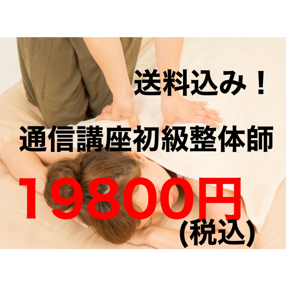 整体師認定講師養成講座 ディプロマ同梱 手に職を！初級整体師通信認定講座☆柔道整復師監修！認定