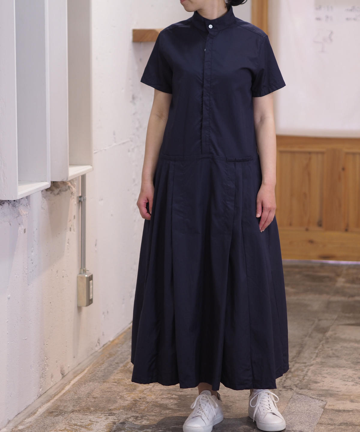 Universal Tissu コットンブロード ホスピタルハーフスリーブワンピース Ut