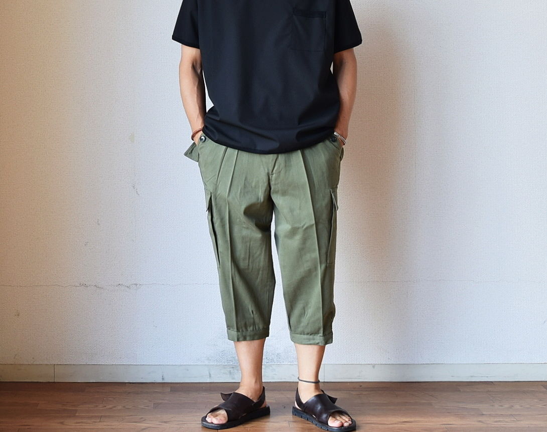 クロップド丈のカーゴ Military Dead Stock イタリア軍マウンテンパン