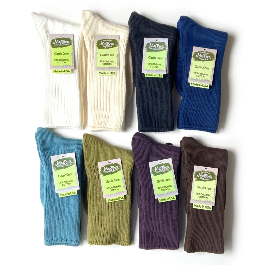 Maggie's Organics Organic Cotton Crew Socks C...