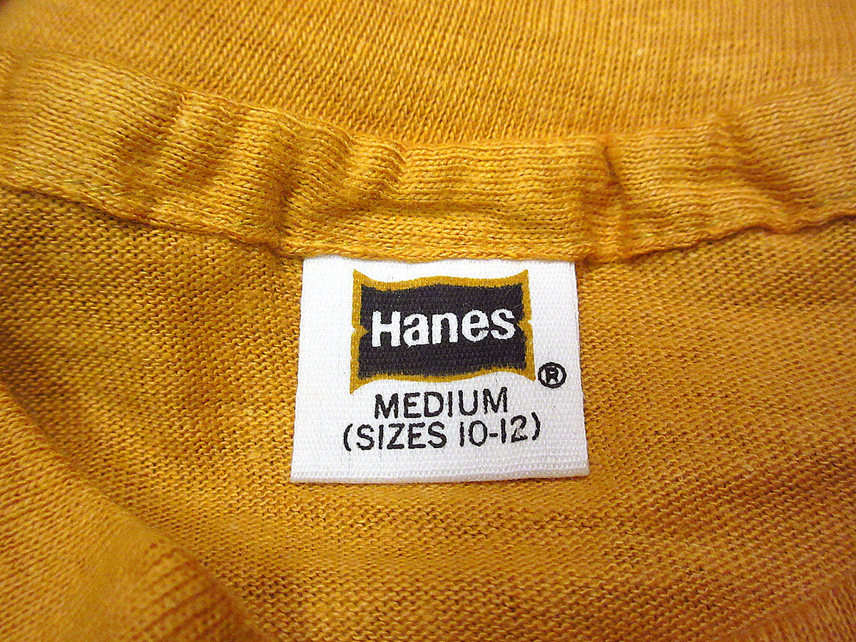 ビンテージ70's○DEADSTOCK Hanesボーイズ無地コットンTシャツ
