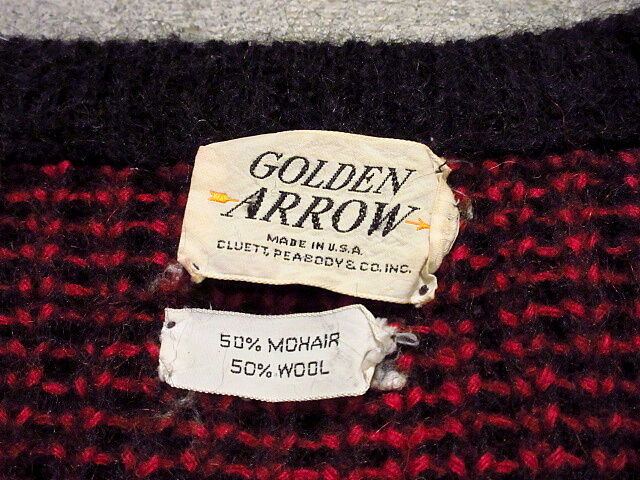ビンテージ60's○ARROW モヘアVネックセーター○210305s2-m-swr みラッピング無料 arrow アロウ 70s ヴィンテージ 古着 モヘア モヘアニット ニット ニット/セーター