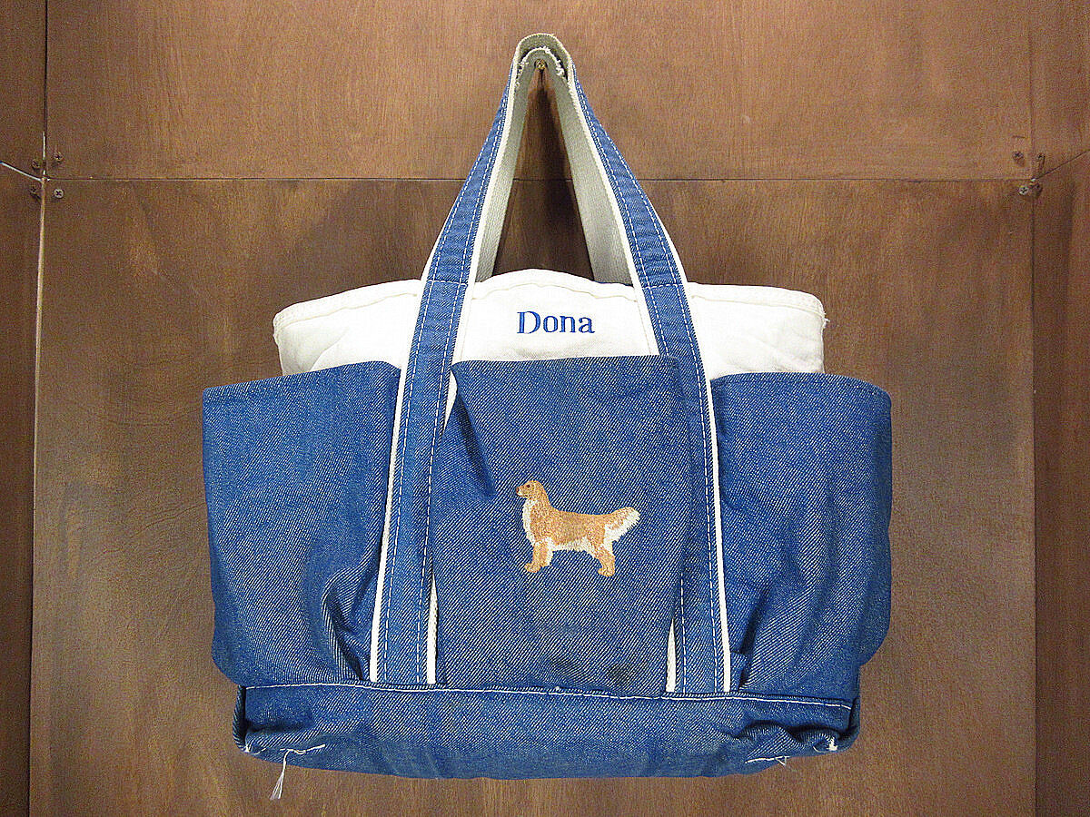 大量注文受付 ビンテージ L L Beanデニム キャンバストートバッグl 2726i8 Bag Tt エルエルビーン犬刺繍ドッグ メンズバッグ Drmilanovic Co Rs