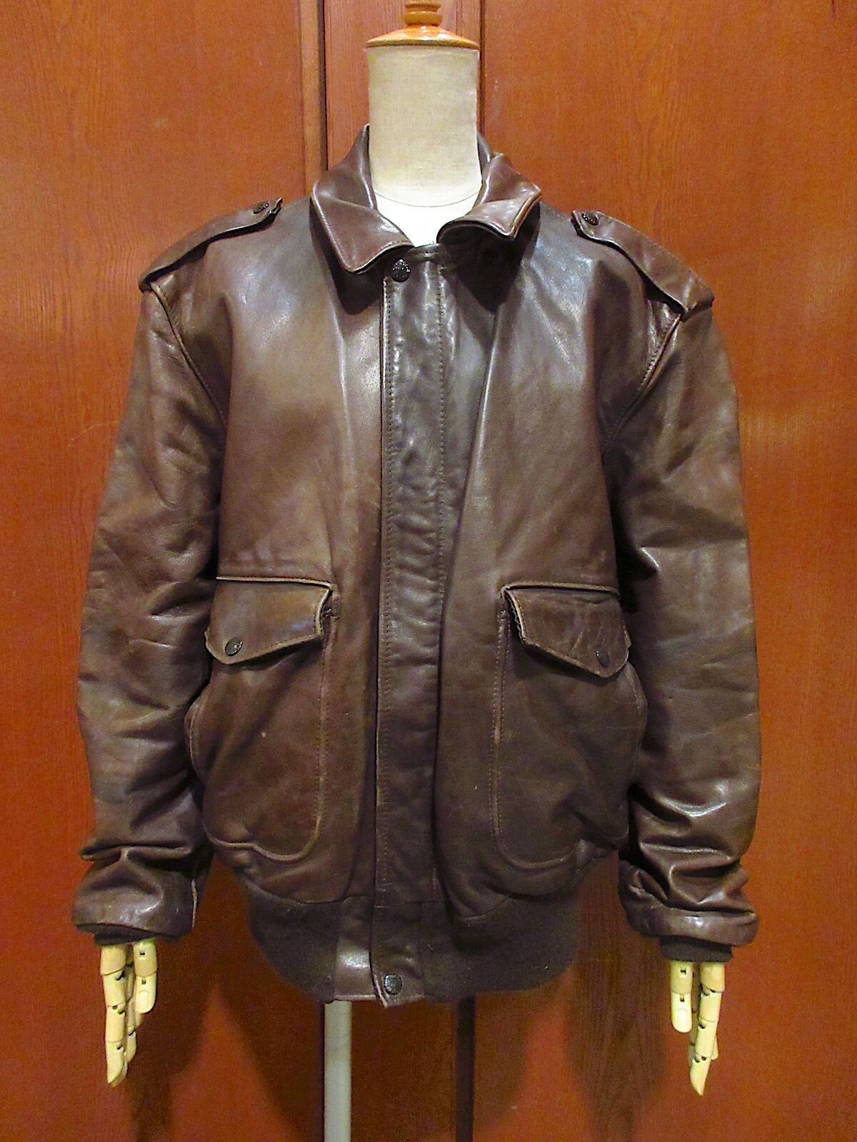 訳あり訳あり70s ショット サイズ48 レザージャケット A-2 アウター