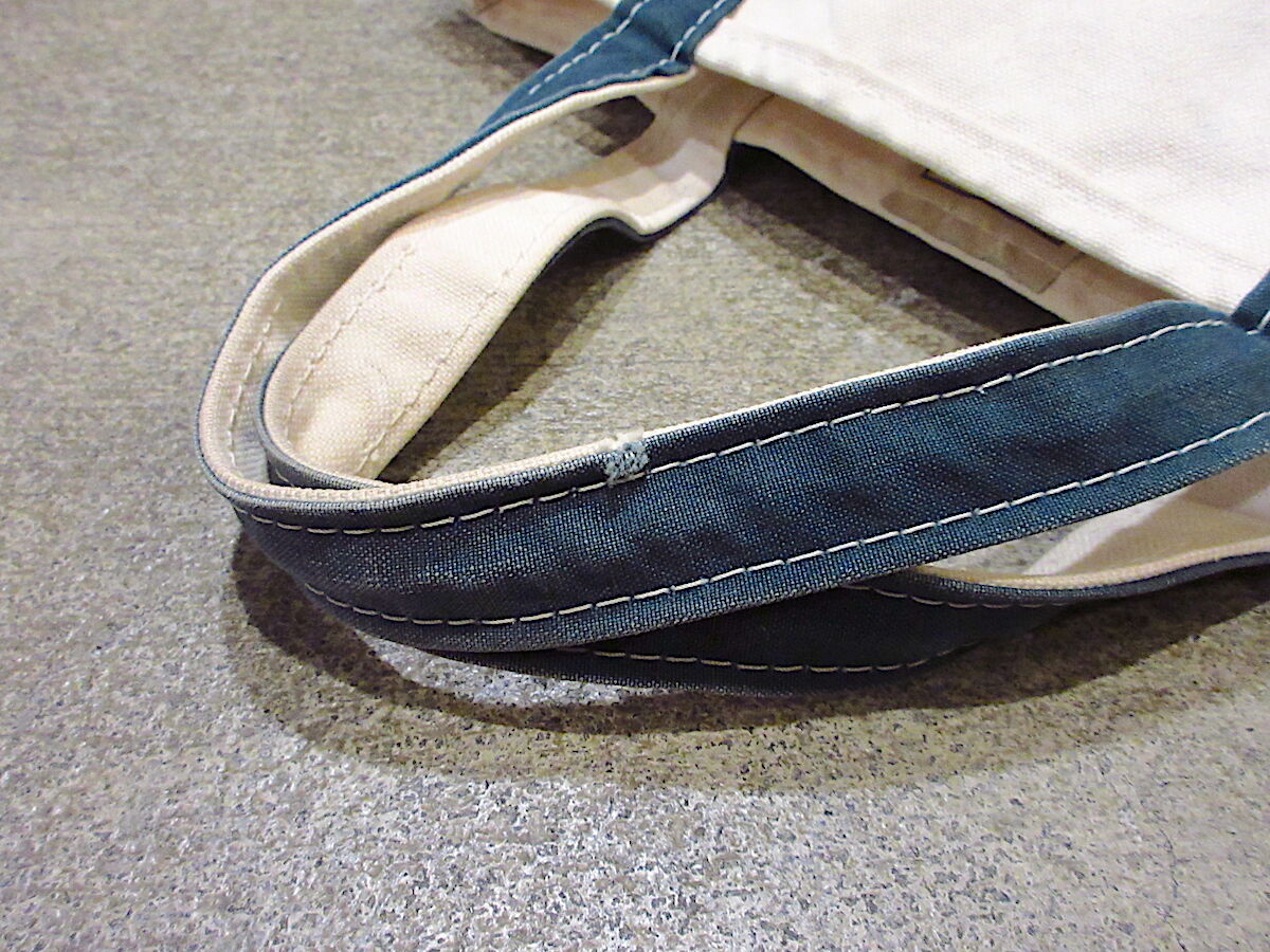 L L Bean犬刺繍入りキャンバストートバッグ緑 白size M r7 Bag