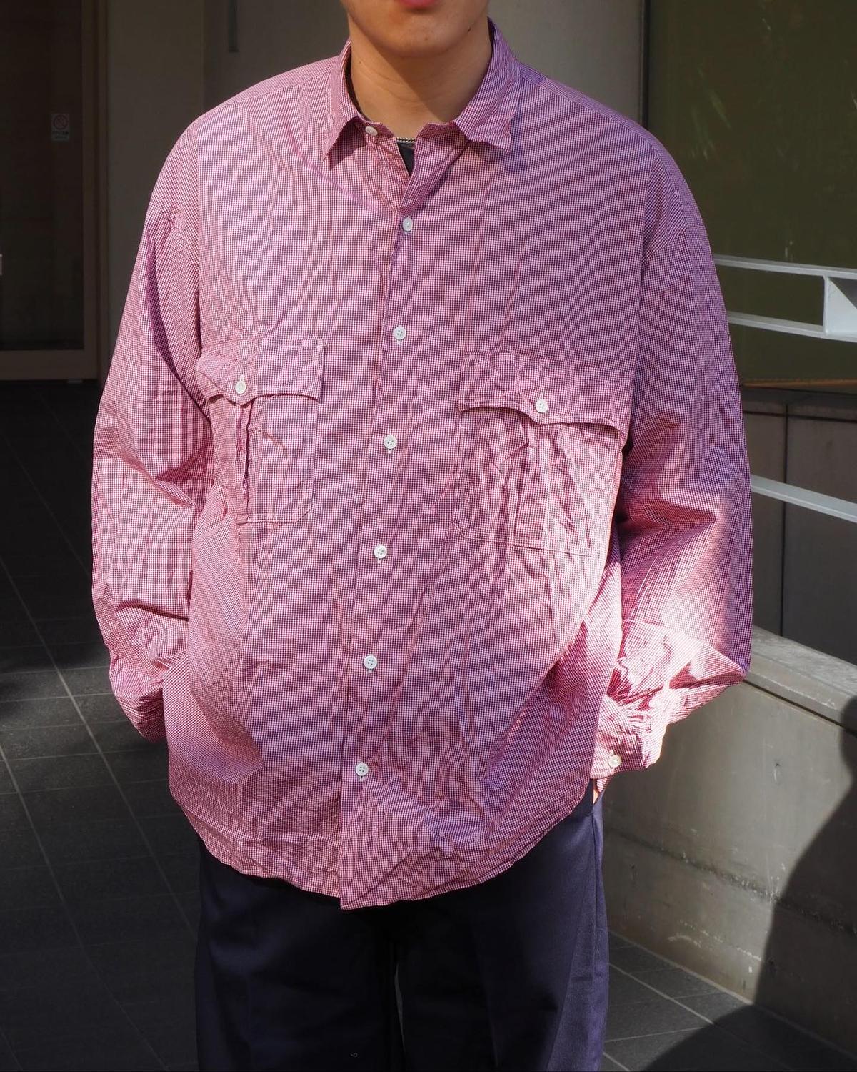 Porter Classic ROLL UP NEW GINGHAM CHECK SHIRT