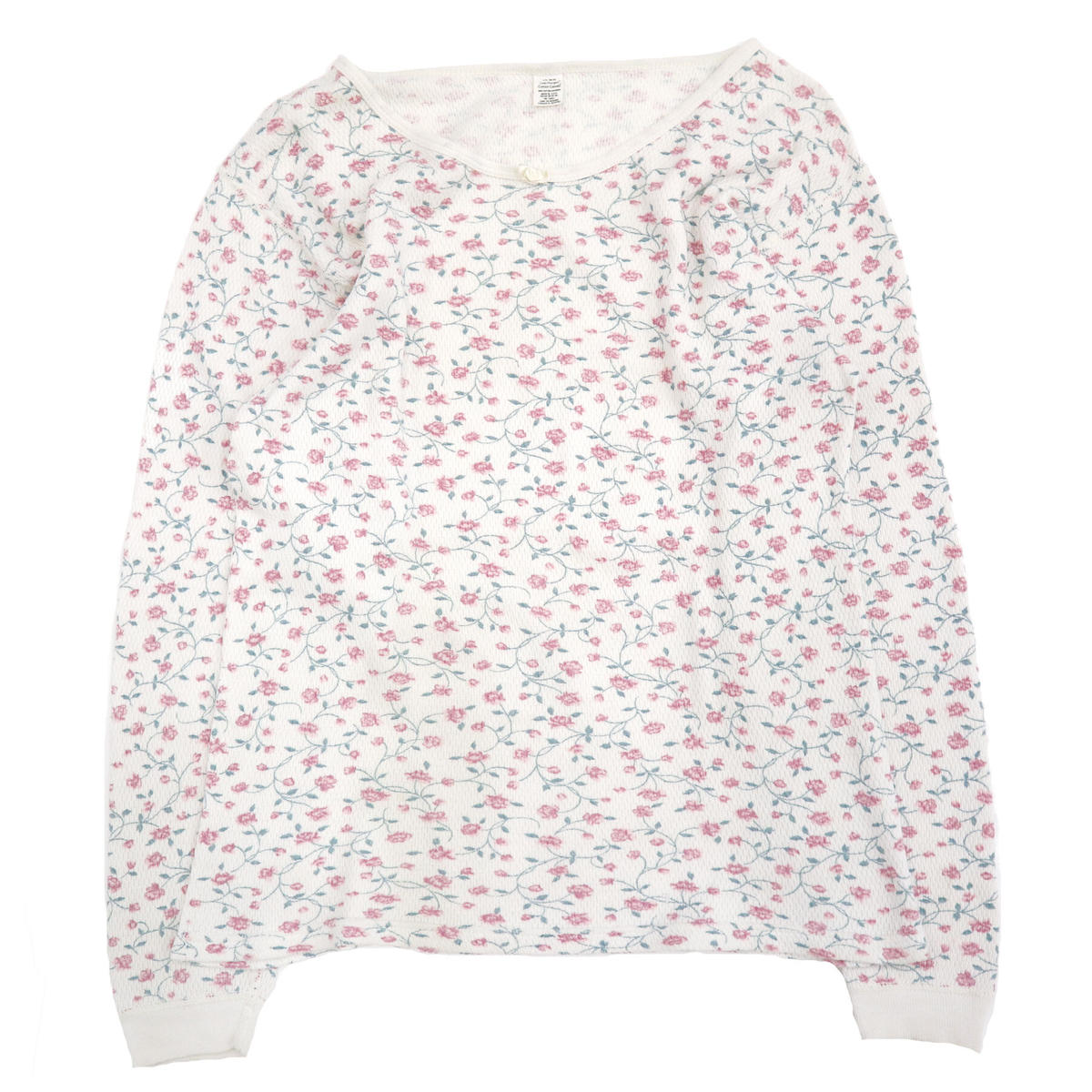 Women S 90 S コットン100 花柄 サーマル カットソー Usa製 Da
