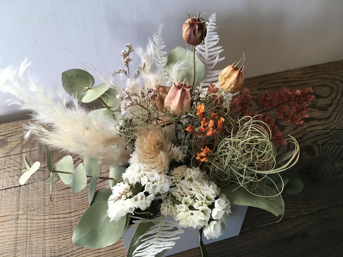 そのまま飾れるドライフラワーboxアレンジメント 最短翌日到着 Iowergo