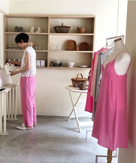 -M-［medium］シルクパンツ lulu / ローズ | days