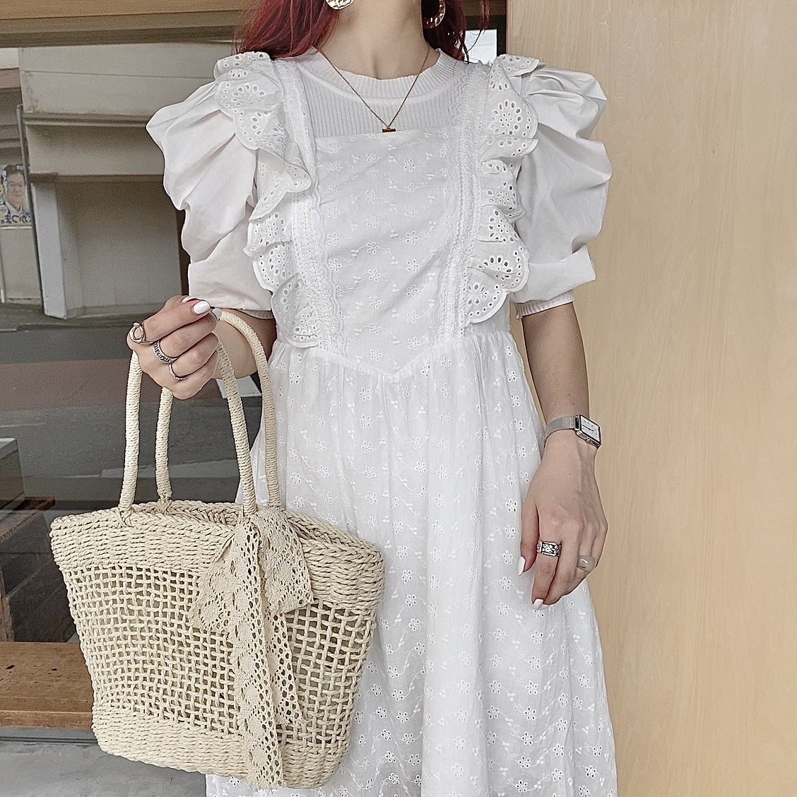 コットンフリルガーリーワンピース 1 6069 Deisy Lotte