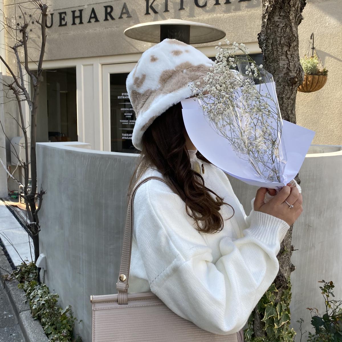 牛柄ファーバケットハット 211 9001 Deisy Lotte