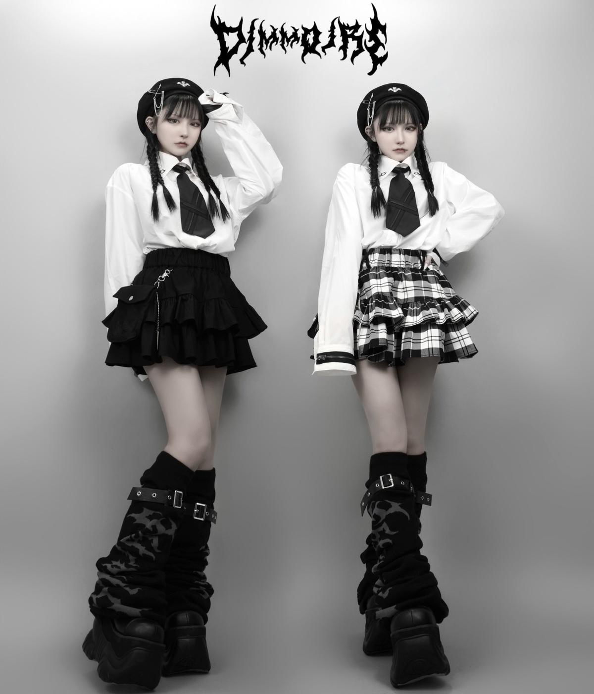 Dimmoire ZIPシャツ【White】