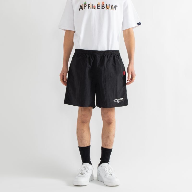 APPLEBUM active nylon shorts black