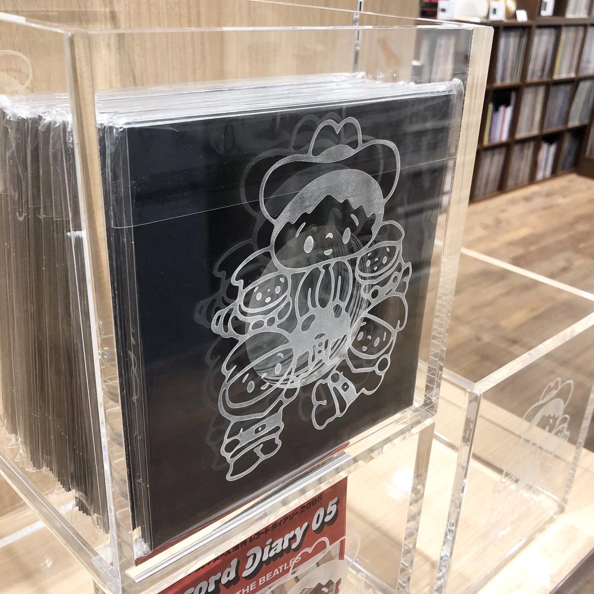 ナチュラルネイビー 【レコスケくん】木製レコードコンテナ | alamiah