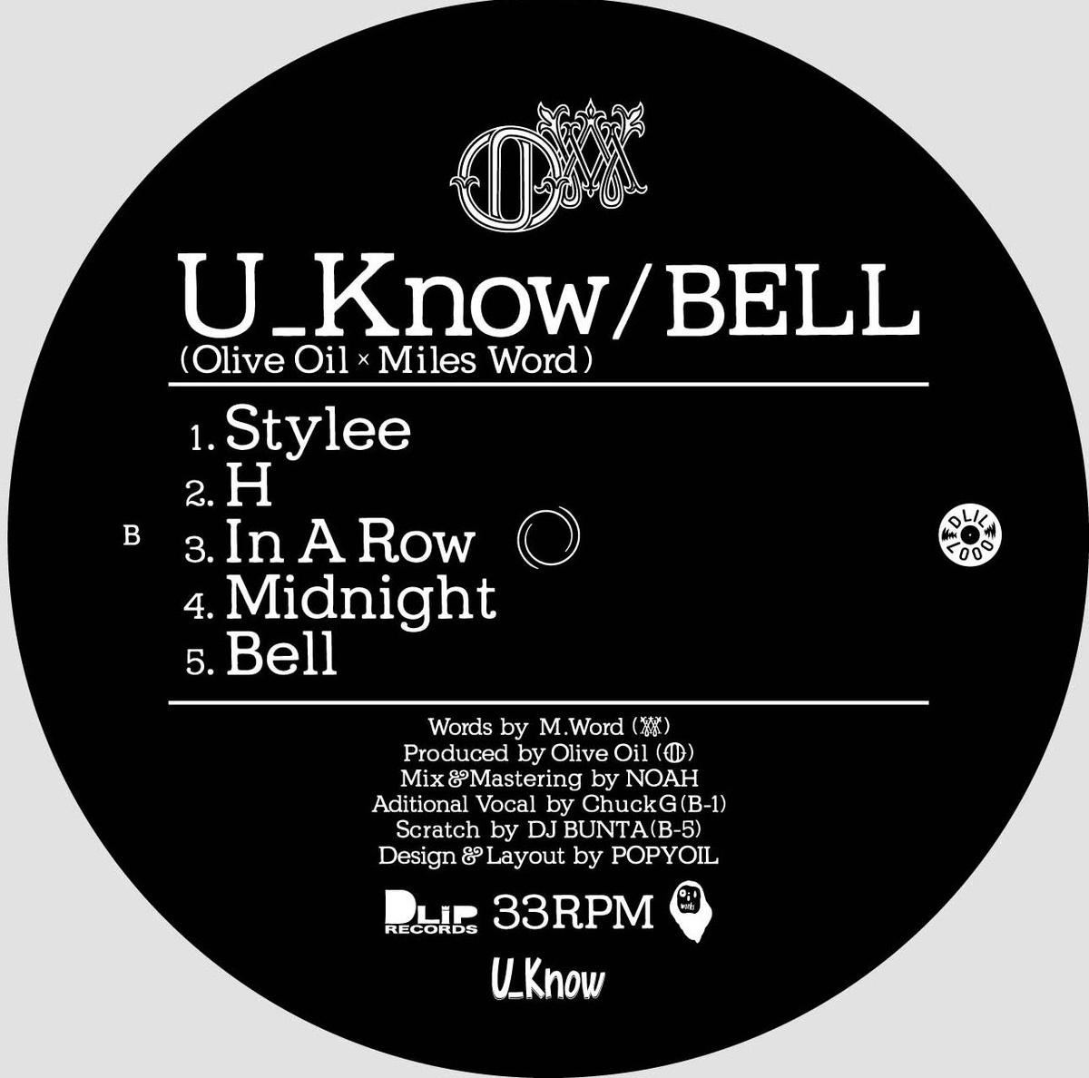 U_Know (OLIVE OIL × MILES WORD) / BELL [LP]