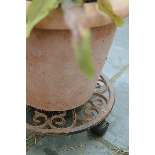 タカショー プラントトローリー 移動可能フラワースタンド 花台 プランター置き ラウンド 丸