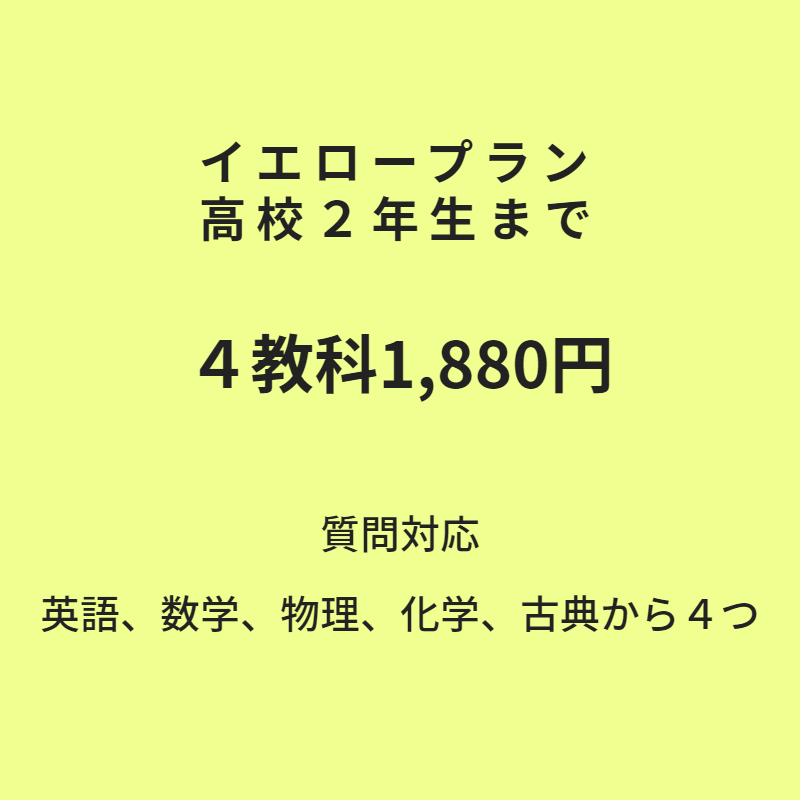 イエロープラン 4教科 英語 数学 物理 化学 古典から4つ選択 Doctus Store
