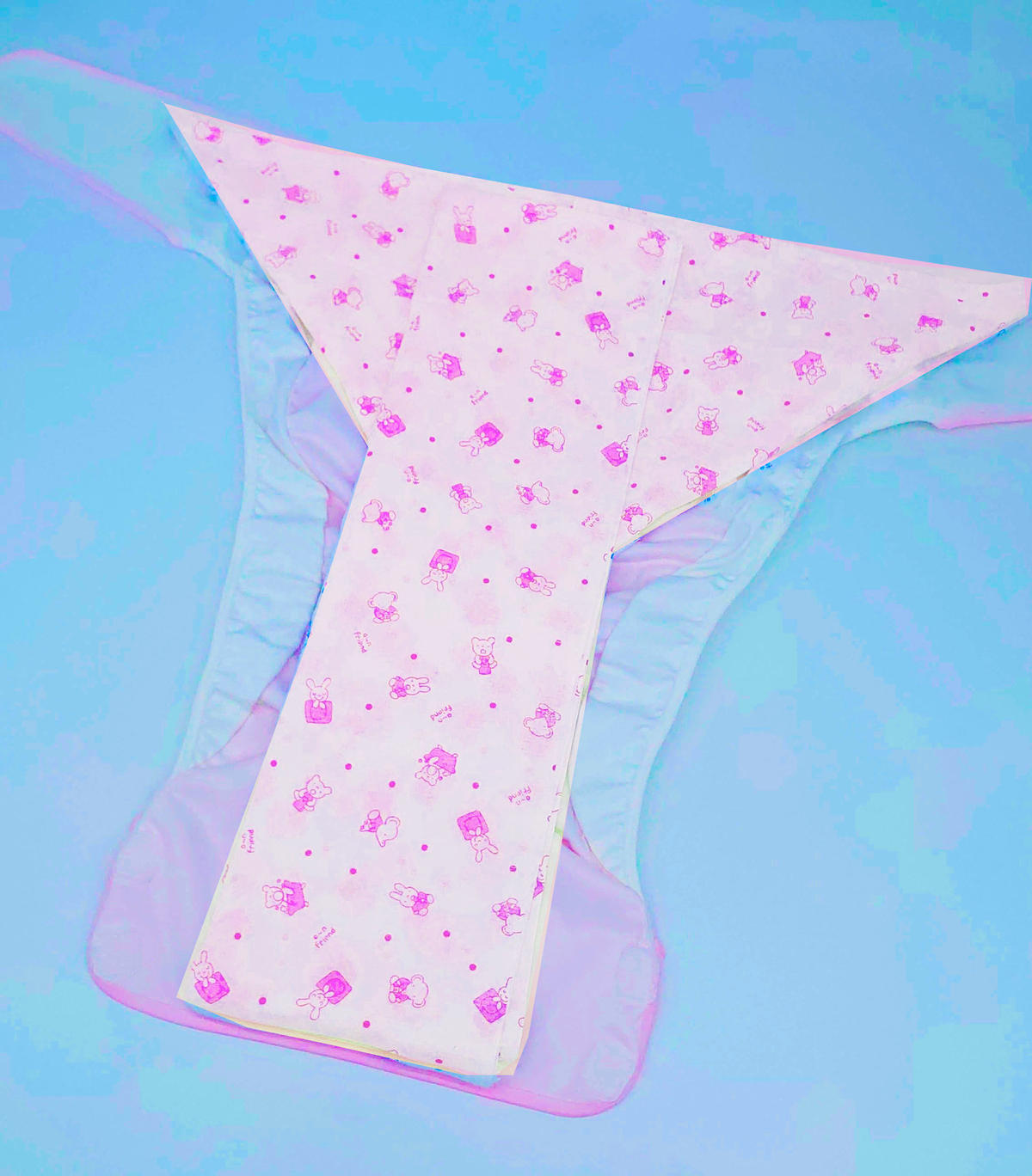 Dream For You」 オリジナル大人用おむつカバー：うさぎさん柄