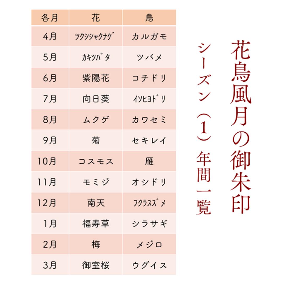 花鳥風月の御朱印 シーズン１ 定期便 令和4年10月25日お申込み 諫早神社 遥拝授与所