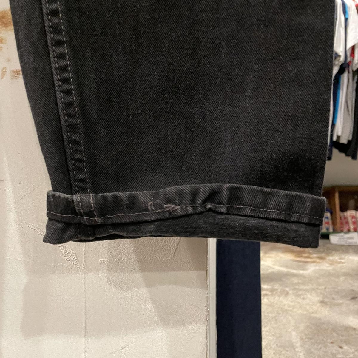 Levi's 505 後染めブラックデニムパンツ リーバイス505 ボタン裏513 Levi's 505 後染めブラックデニムパンツ リーバイス505 ボタン裏513