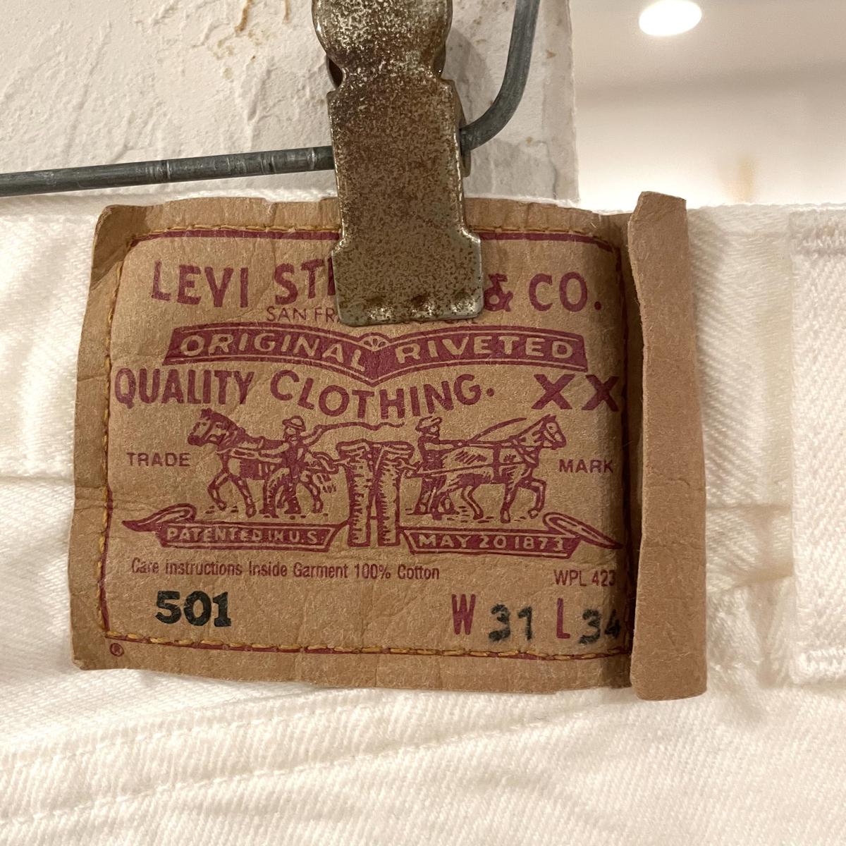 Levi's 501 90年代 リーバイス501 ホワイトデニムパンツ DEAD STOCK