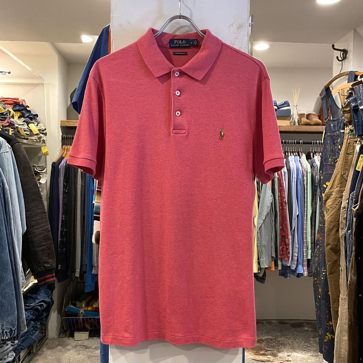 POLO RALPH LAUREN ショートスリーブ ポロシャツ 無地 サーモンピンク
