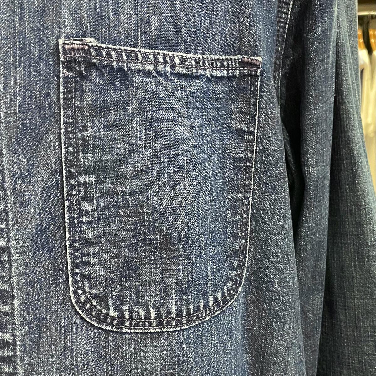 60s Madewell デニムカバーオール 襟コーデュロイ ワークジャケット 60