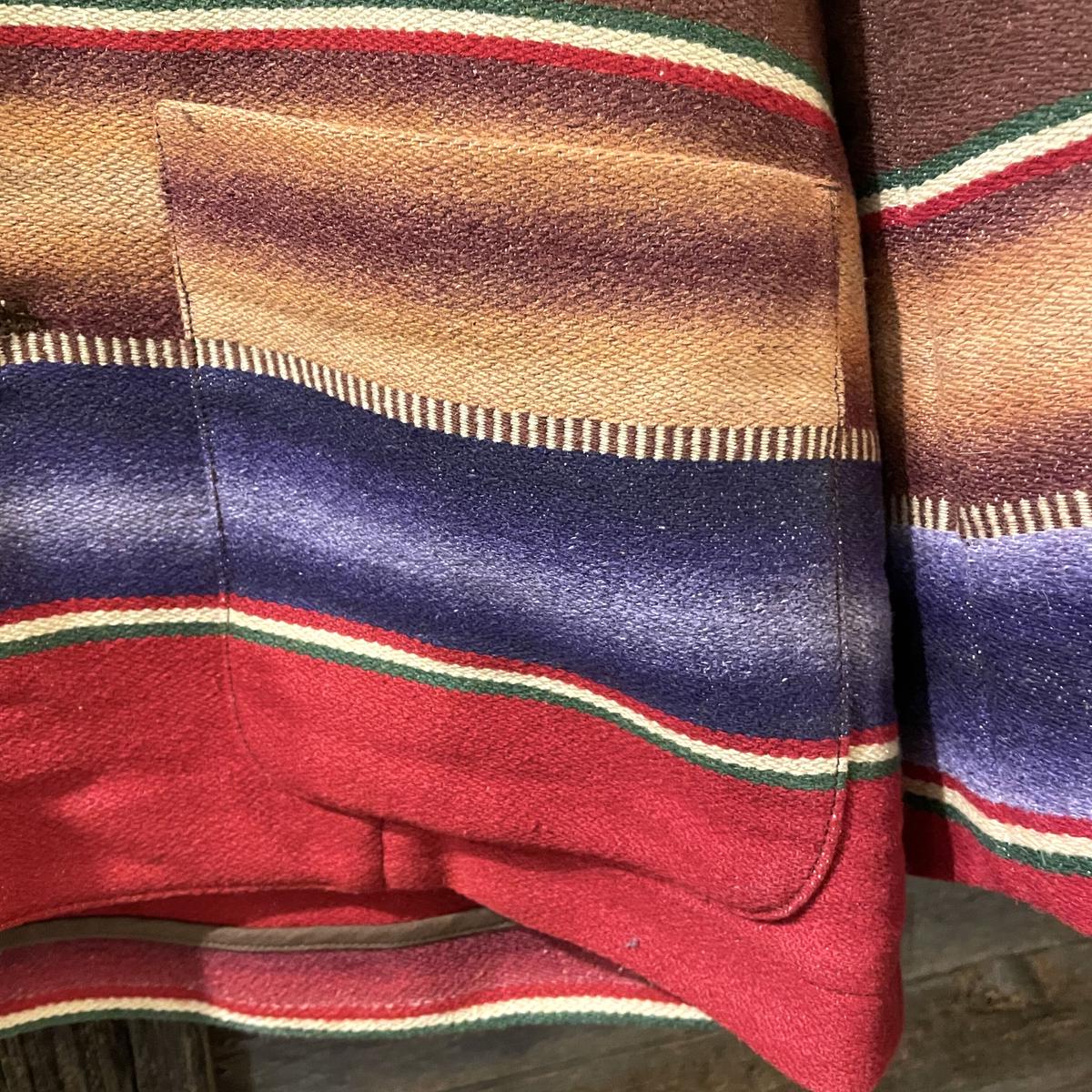 RALPH LAUREN COUNTRY 90s USA製 ネイティブ柄 ラグジャケット Sサ...