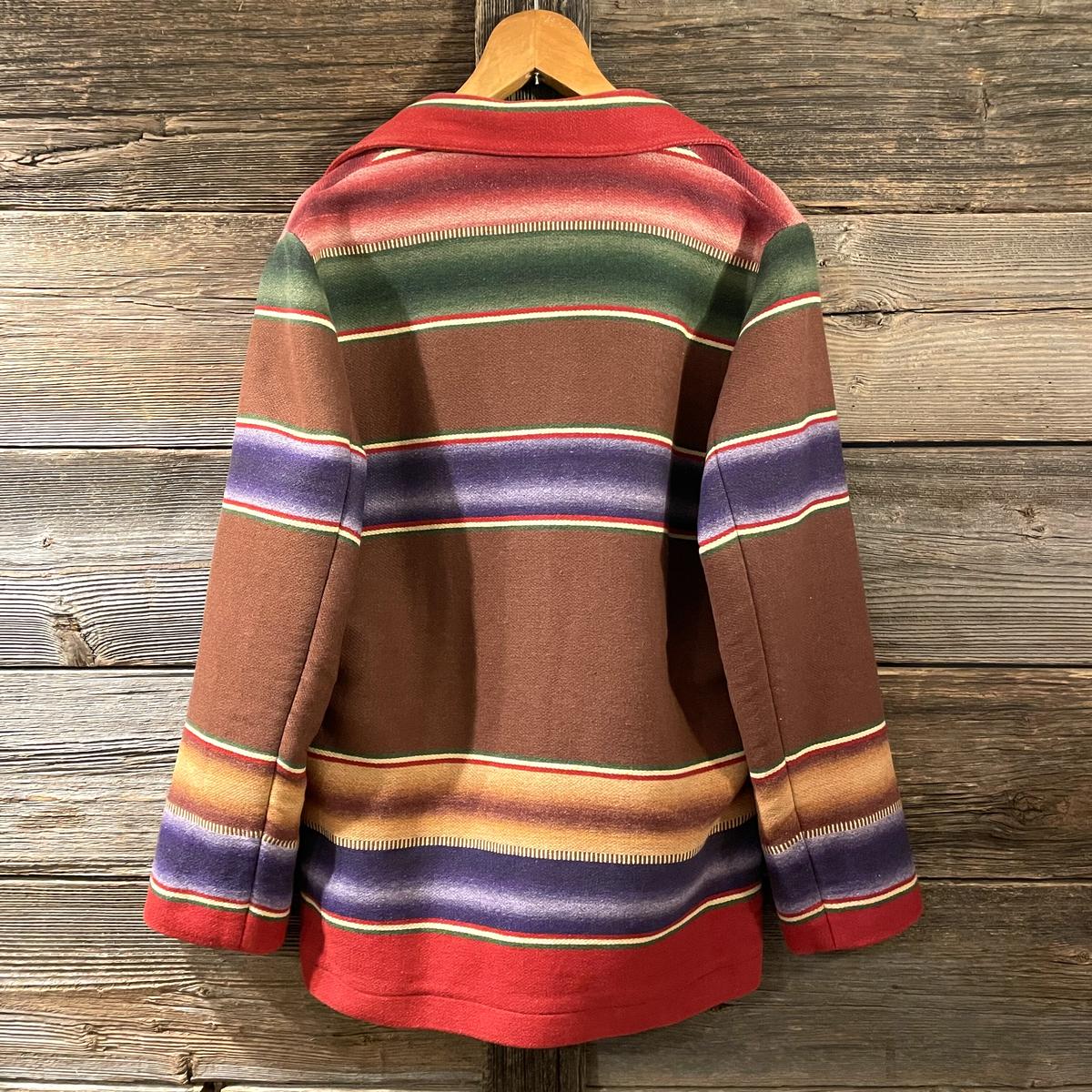 RALPH LAUREN COUNTRY 90s USA製 ネイティブ柄 ラグジャケット Sサイズ ラルフローレン (S0555)