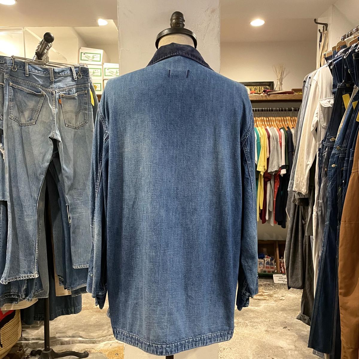 60s Madewell デニムカバーオール 襟コーデュロイ ワークジャケット 60