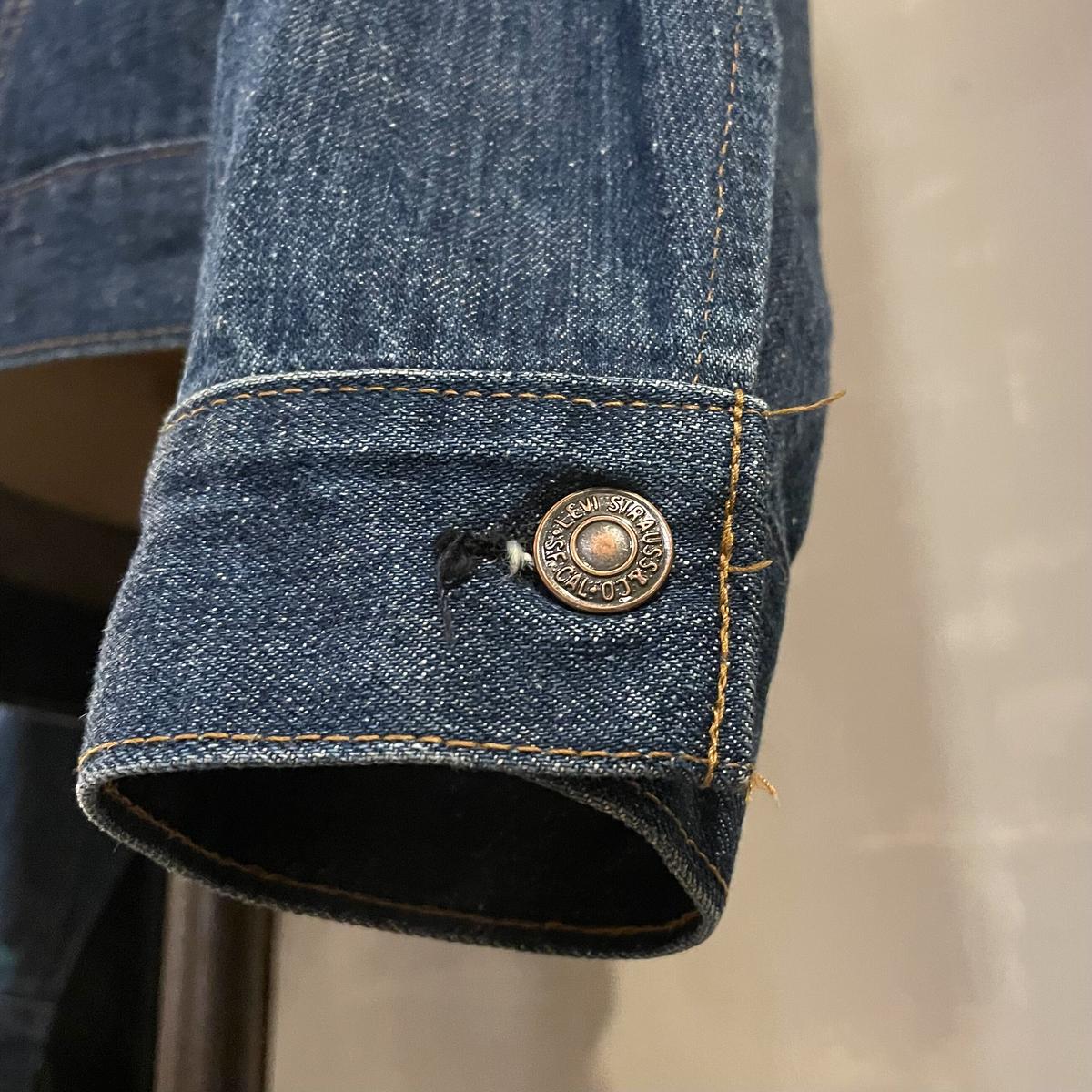 70s Levi's 71205-0217 デニムジャケット インディゴ染 濃紺 ロング丈 (...