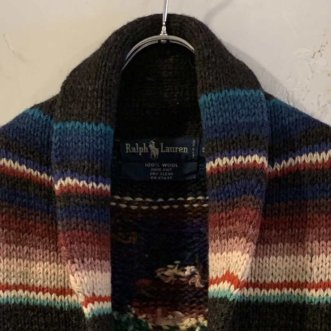 Ralph Lauren ショールカラーガウン ネイティブ柄 ガウン ラルフ