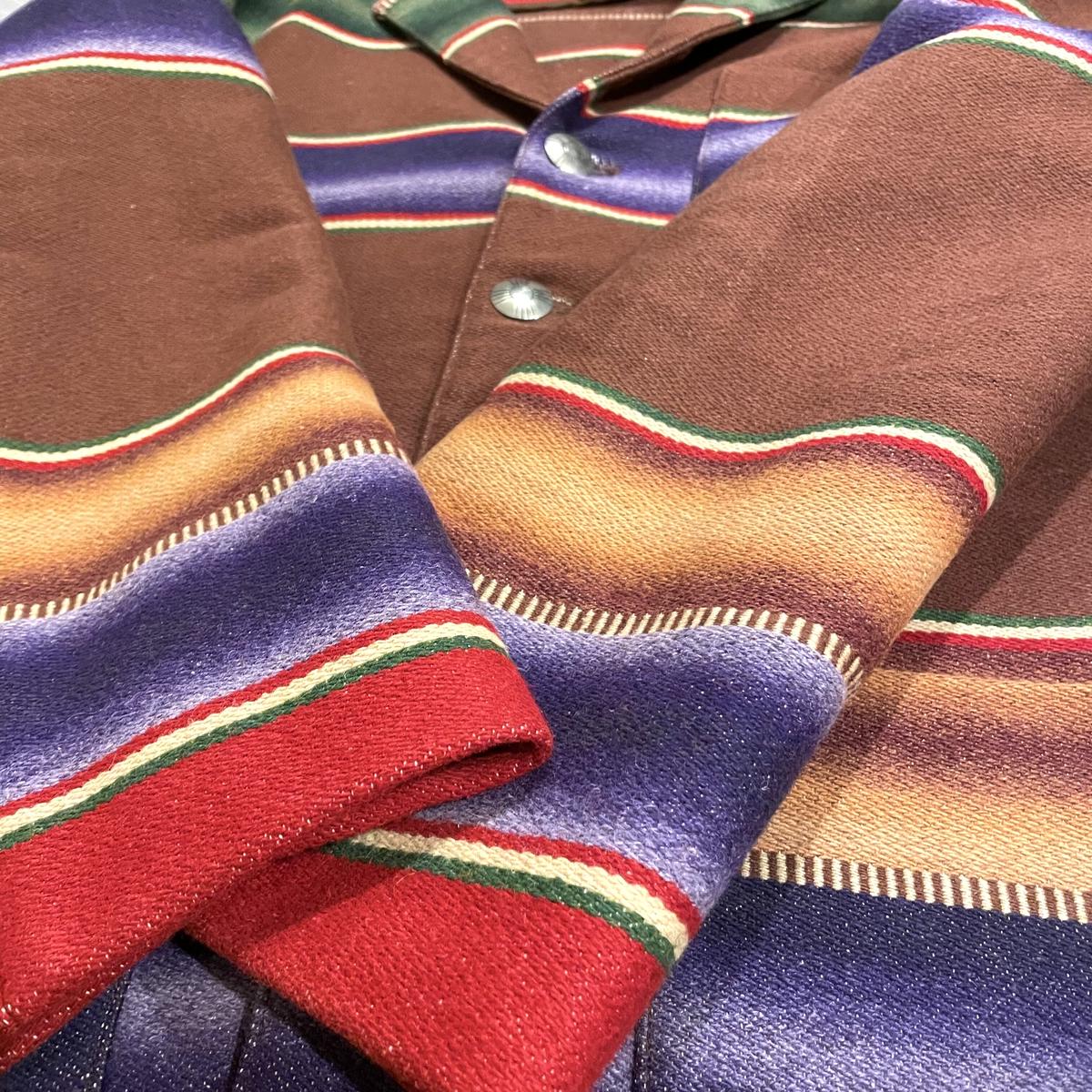 RALPH LAUREN COUNTRY 90s USA製 ネイティブ柄 ラグジャケット Sサ...