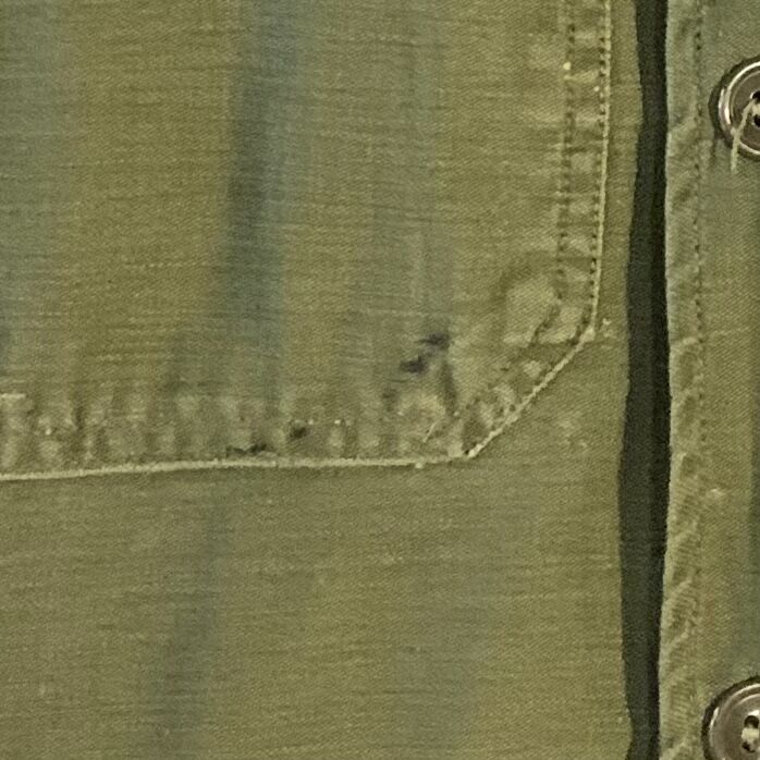 60s US ARMY ユーティリティシャツ 筒袖 OG-107 ミリタリーシャツ 1965