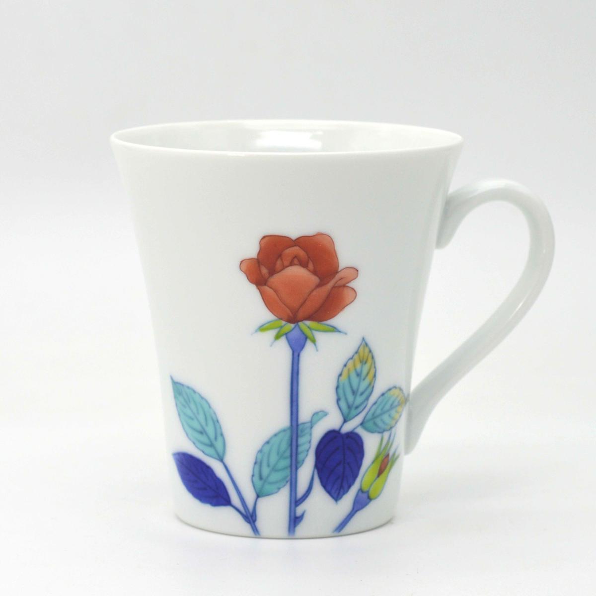 最大80％オフ！ 手描 一峰窯 有田焼 フリーカップ コップ 薔薇 バラ