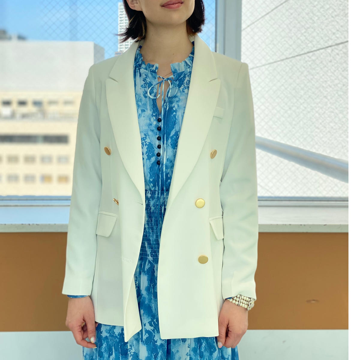 22AW MAATEE&SONS 等半袖ダブルブレストジャケット フランネル 2