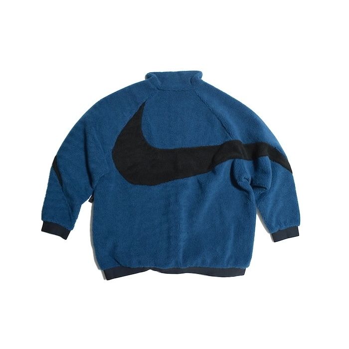 NIKE REVERSIBLE BIG SWOOSH FULL ZIP JACKET BLUE
