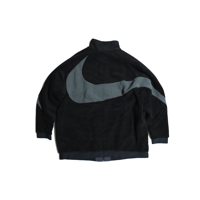 NIKE REVERSIBLE BIG SWOOSH FULL ZIP JACKET BLAC