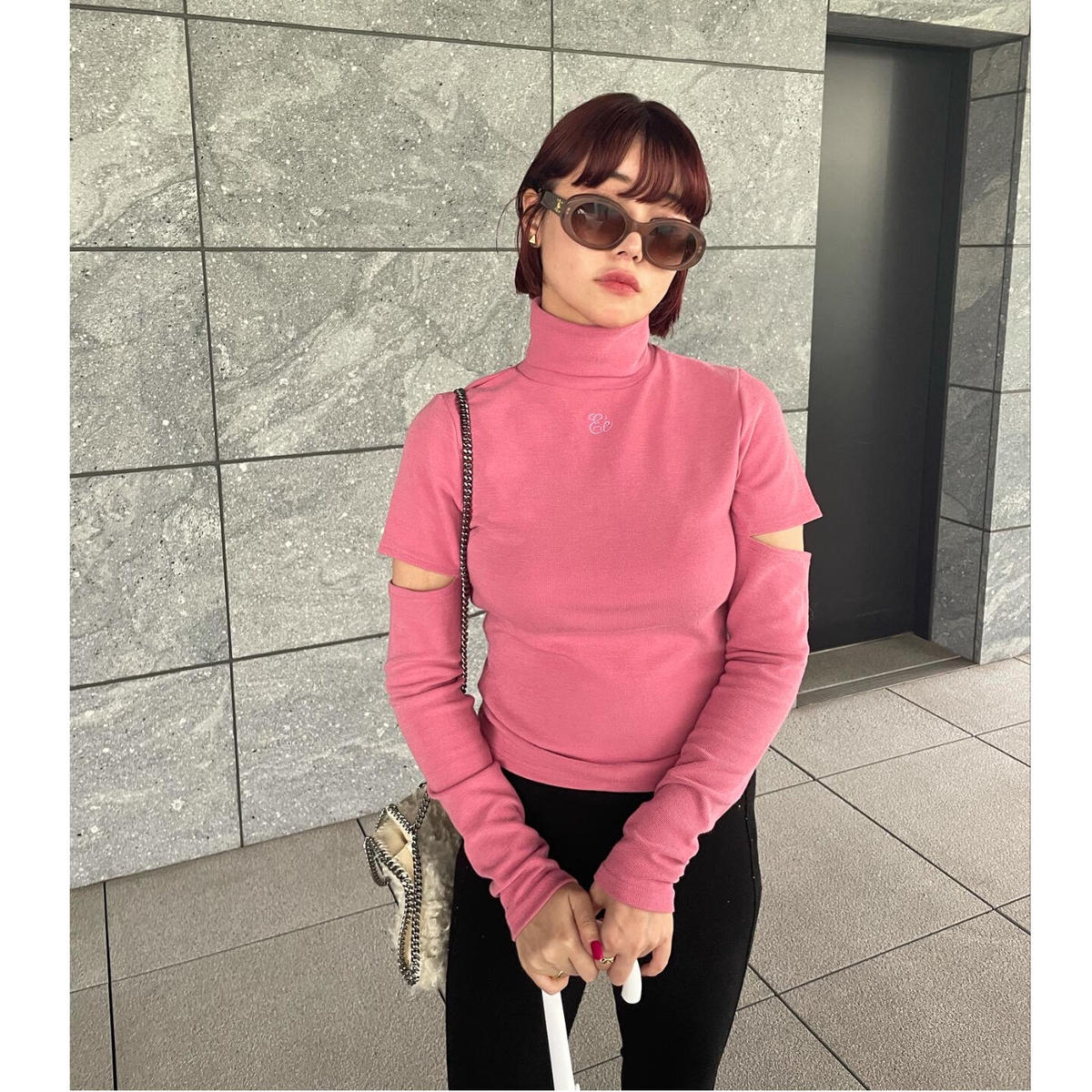 Eé arm cut high neck (5color) | épine